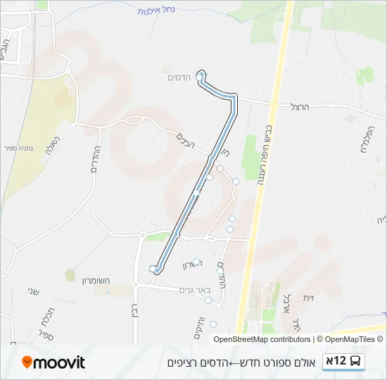 12א Bus Line Map