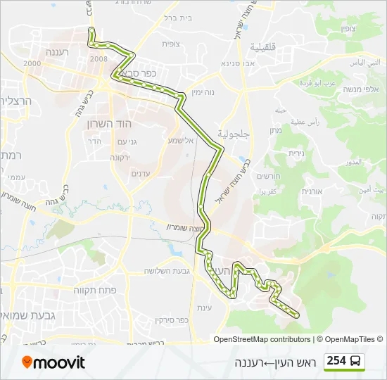 254 Bus Line Map
