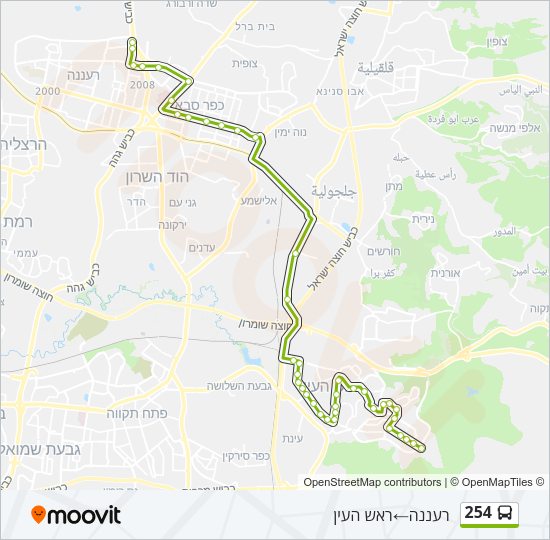254 Bus Line Map