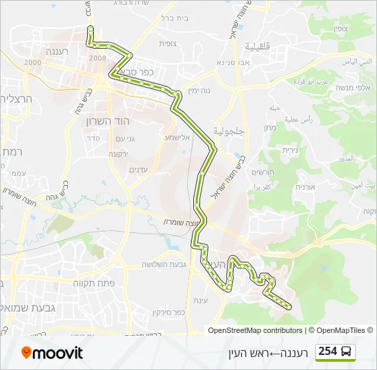 254 Bus Line Map