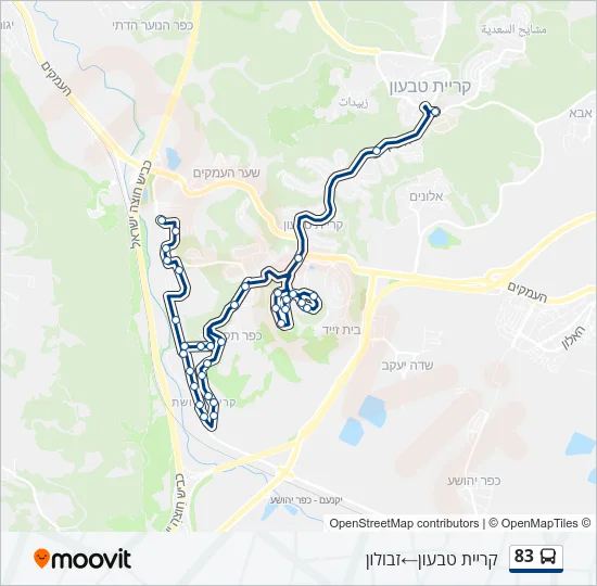 83 Bus Line Map