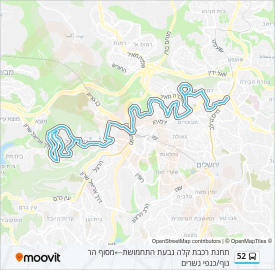 52 Bus Line Map