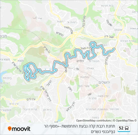 52 Bus Line Map