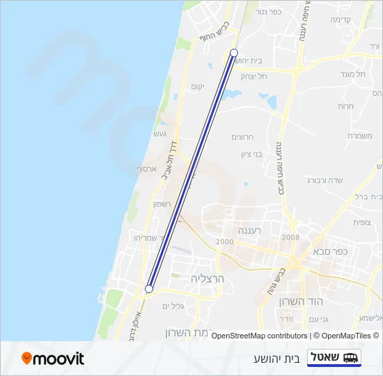 שאטל Shuttle Line Map