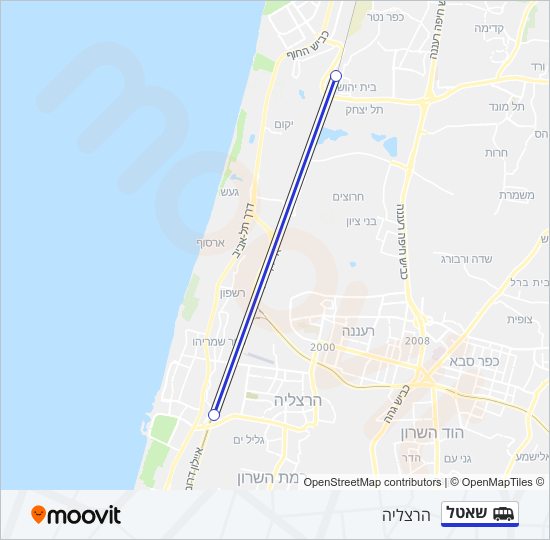 שאטל Shuttle Line Map