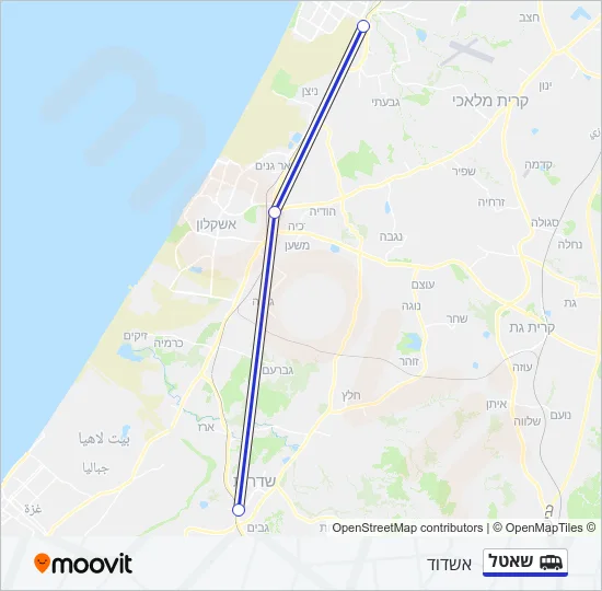 שאטל Shuttle Line Map