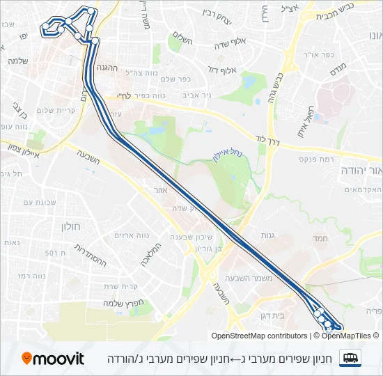 Маршрутка 803 - הנתיב המהיר רוטשילד ת"א: карта маршрута