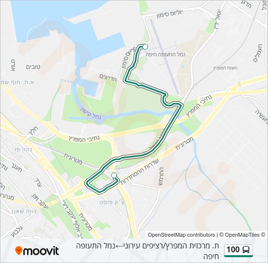 100 Bus Line Map