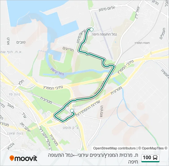100 Bus Line Map