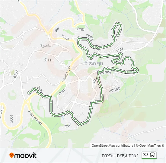 37 Bus Line Map