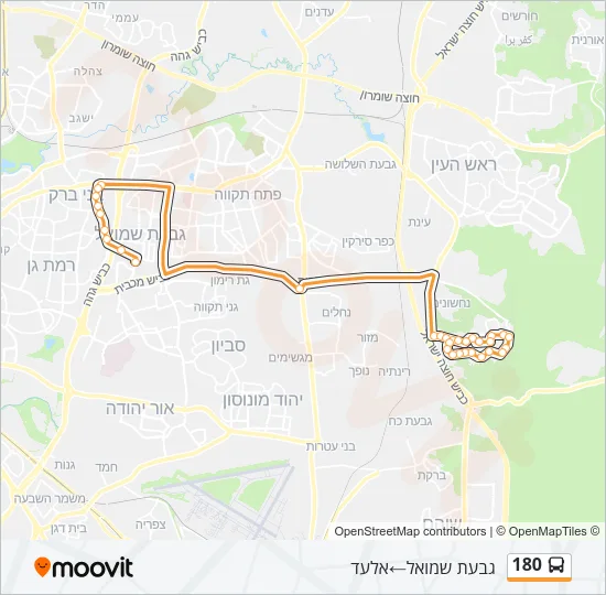180 Bus Line Map