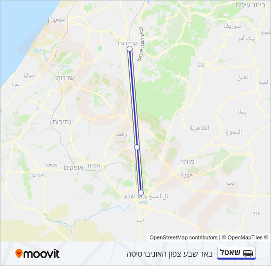שאטל Shuttle Line Map