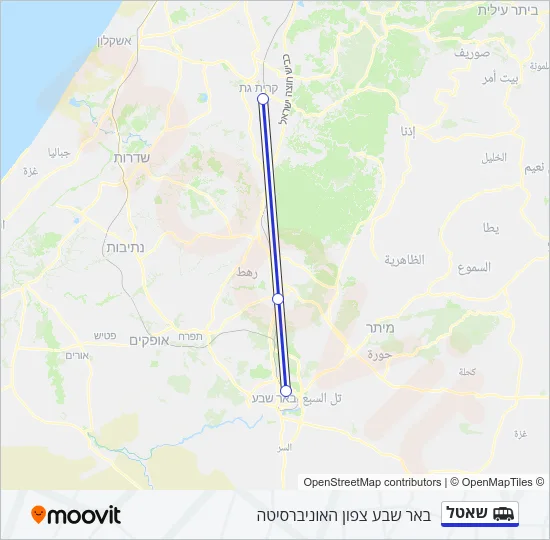 שאטל Shuttle Line Map