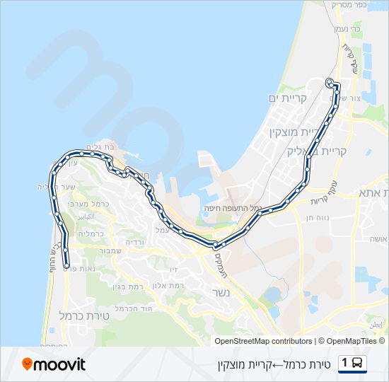 1 Bus Line Map