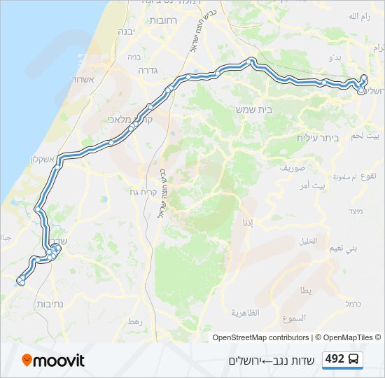 492 Bus Line Map