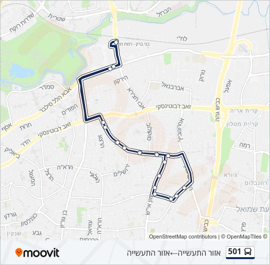 501 Bus Line Map