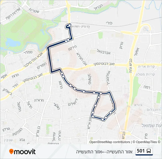 501 Bus Line Map