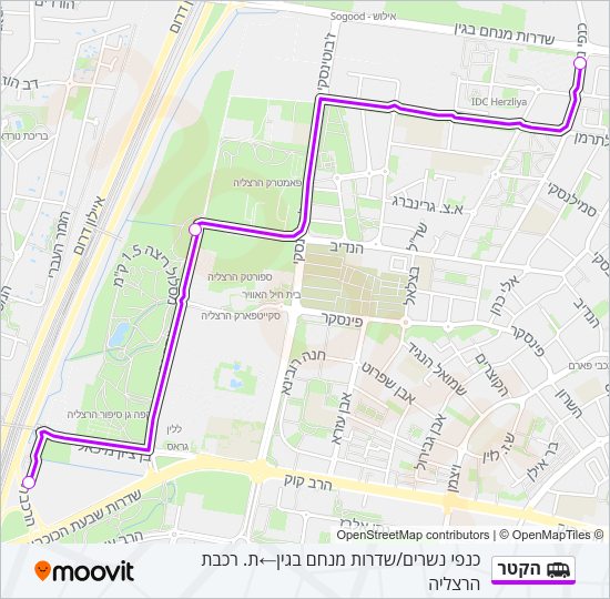 הקטר Shuttle Line Map