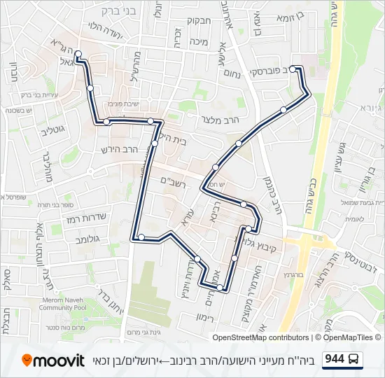 944 Bus Line Map