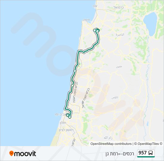 957 Bus Line Map