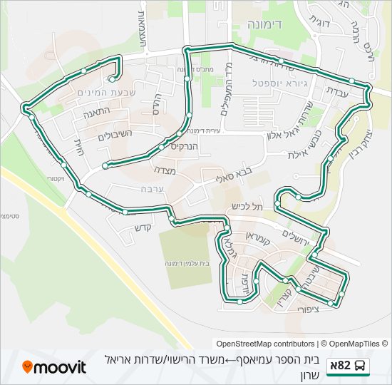 82א Bus Line Map