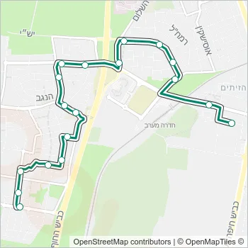 91א Bus Line Map