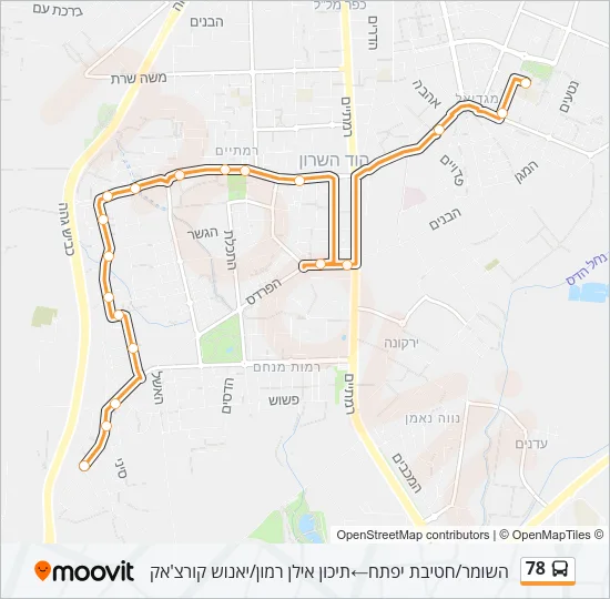 78 Bus Line Map