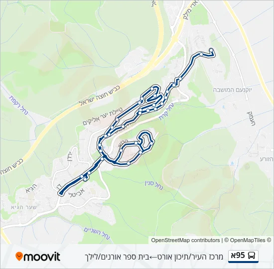 95א Bus Line Map
