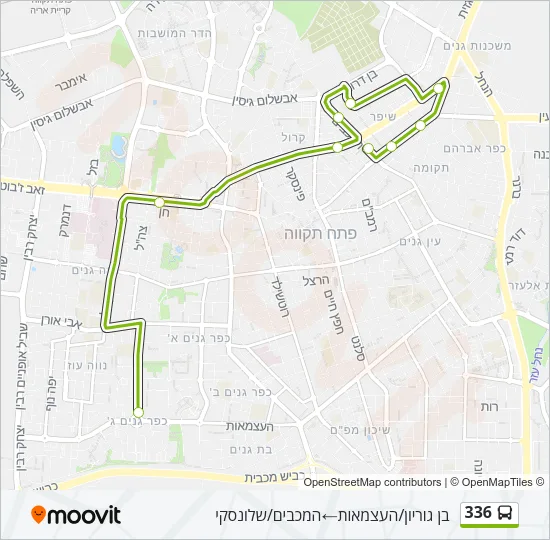 336 Bus Line Map