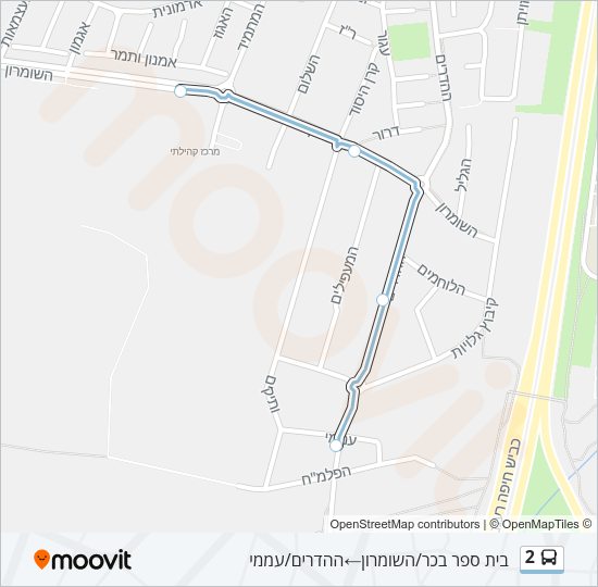 Автобус 2: карта маршрута