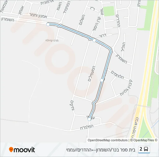 2 Bus Line Map