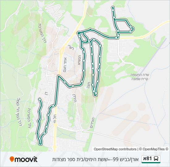 81א Bus Line Map