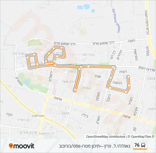 76 Bus Line Map
