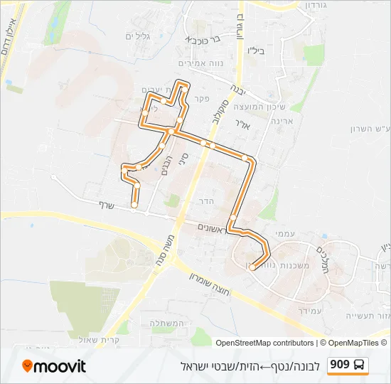 909 Bus Line Map