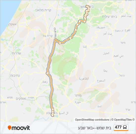477 Bus Line Map