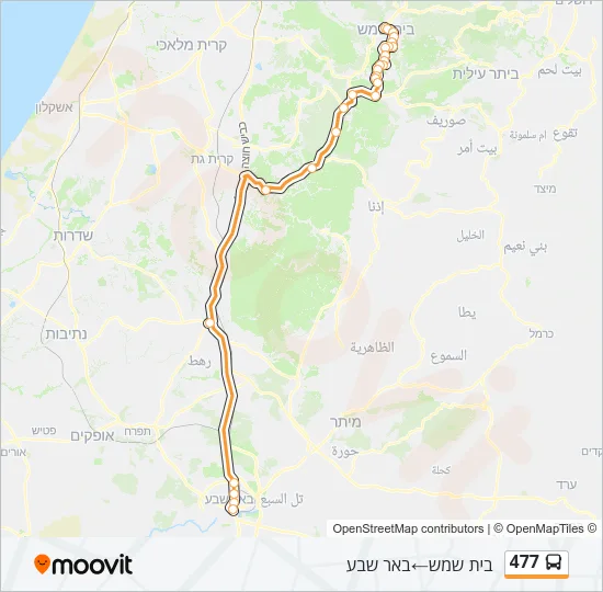 477 Bus Line Map