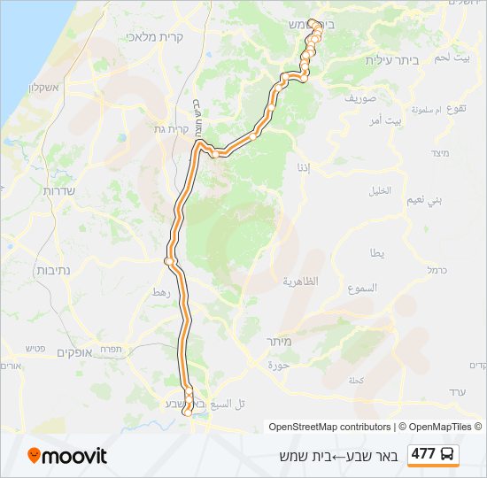 477 Bus Line Map