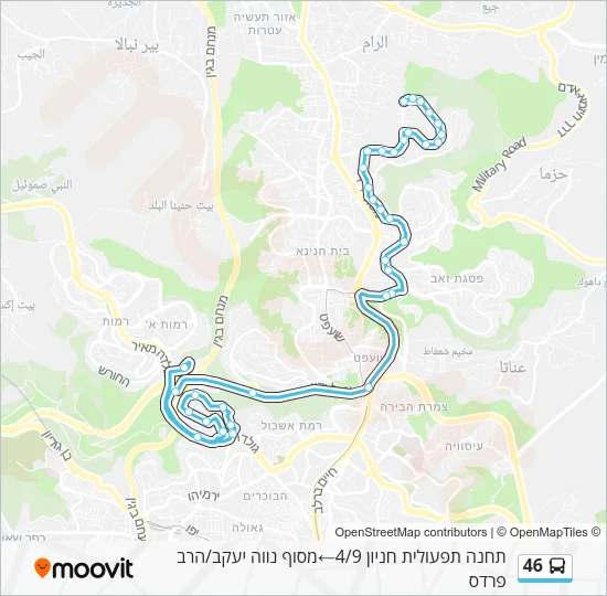 Автобус 46: карта маршрута