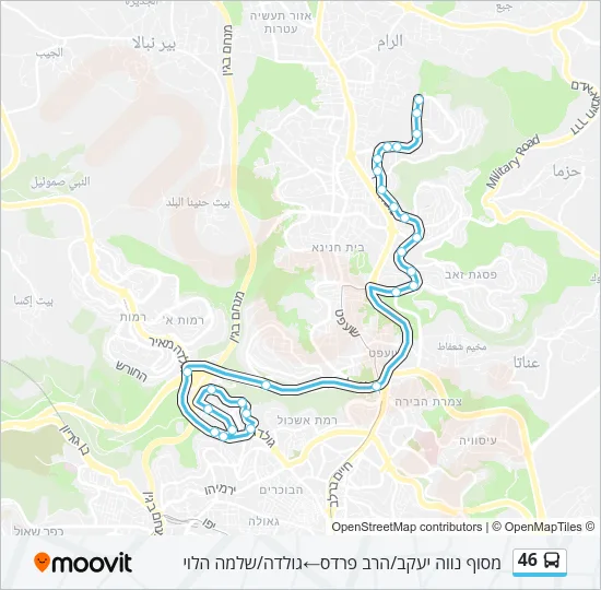 46 Bus Line Map