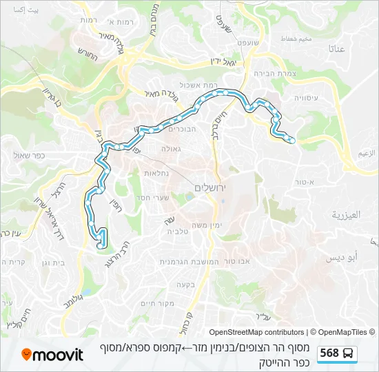 568 Bus Line Map