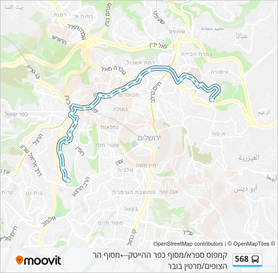 568 Bus Line Map