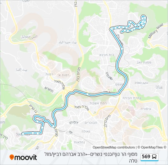 569 Bus Line Map