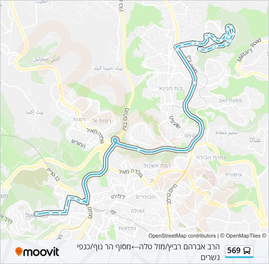 569 Bus Line Map