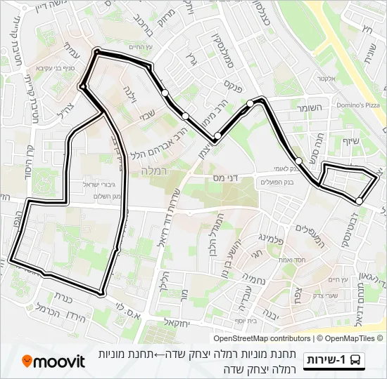 1-שירות Bus Line Map