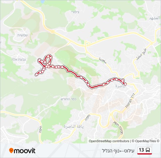 13 Bus Line Map