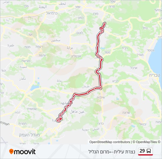 29 Bus Line Map