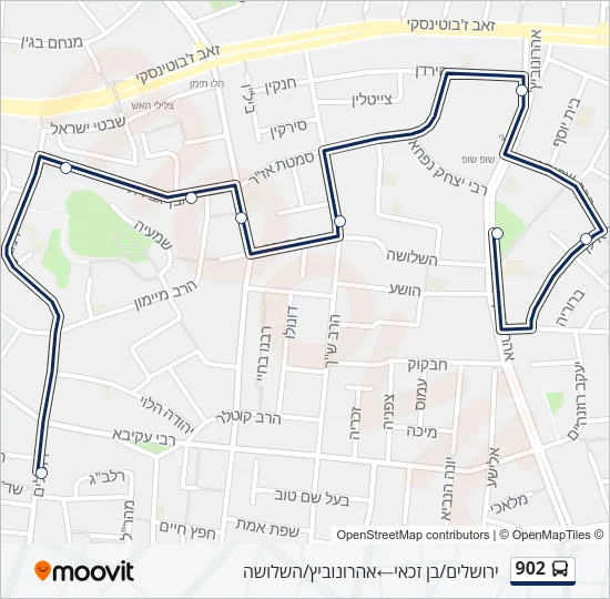 902 Bus Line Map