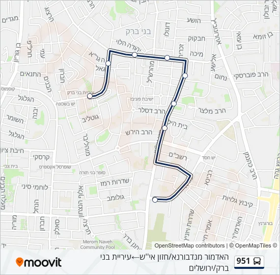 951 Bus Line Map