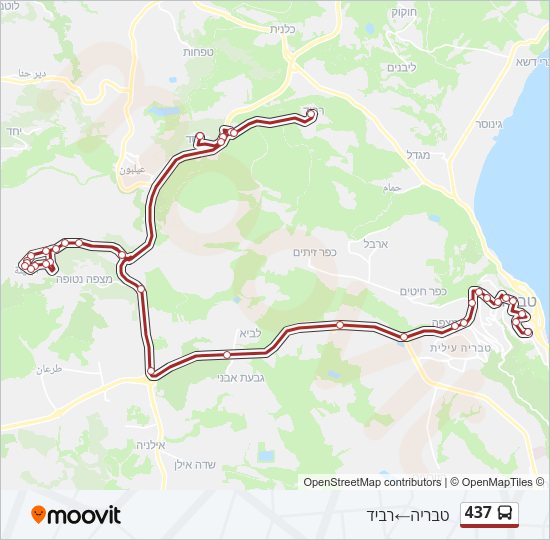 437 Bus Line Map