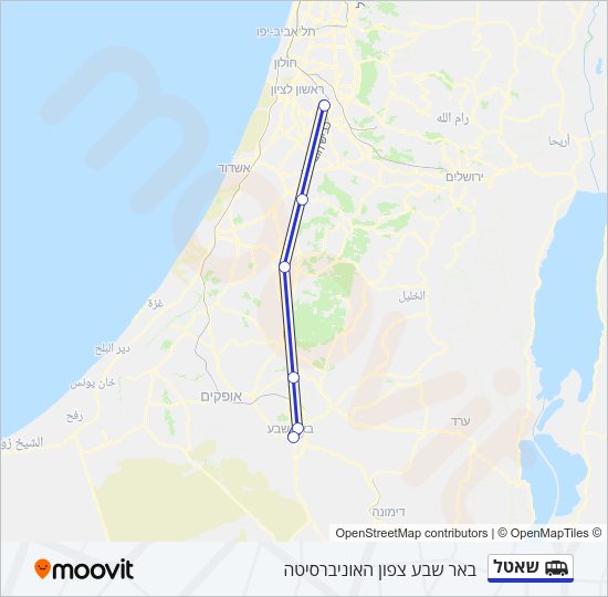 שאטל Shuttle Line Map